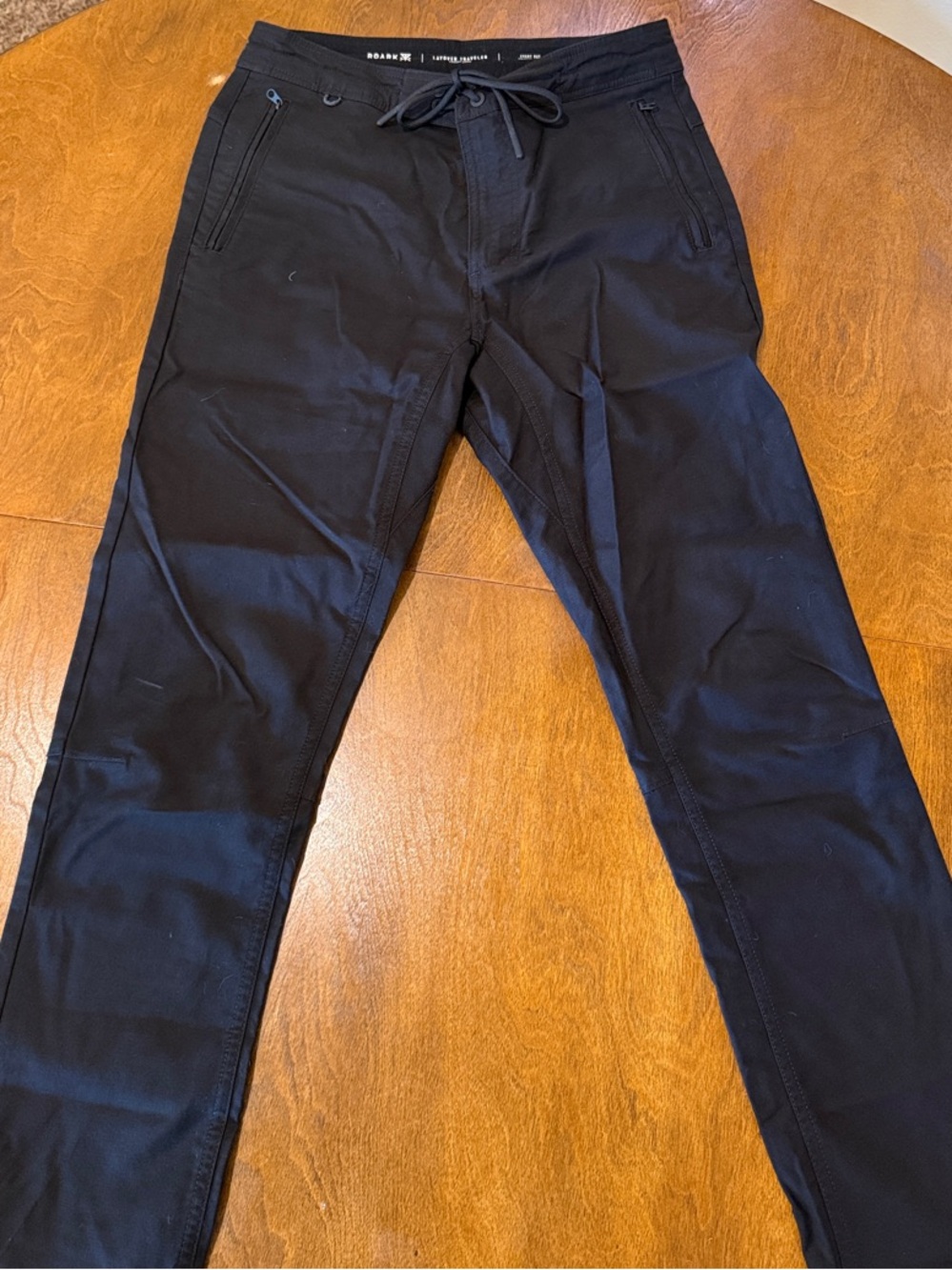 Roark Layover Traveler Men's Black Drawstring Chinos
